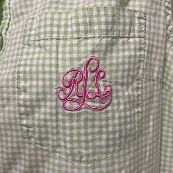 Lauren Ralph Lauren Gingham Button Down Tank Top.  Size M medium 8/10 - Picture 3 of 9